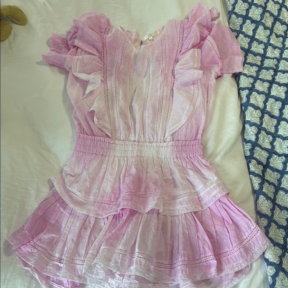 LoveShackFancy Natasha Dress Pink